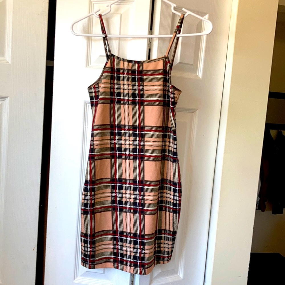 Plaid mini dress